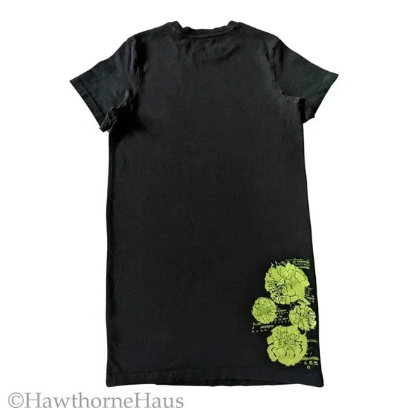 ADIDAS Logo Black T-Shirt Dress Size XS Short Sleeve Stretch - Picture 5 of 10